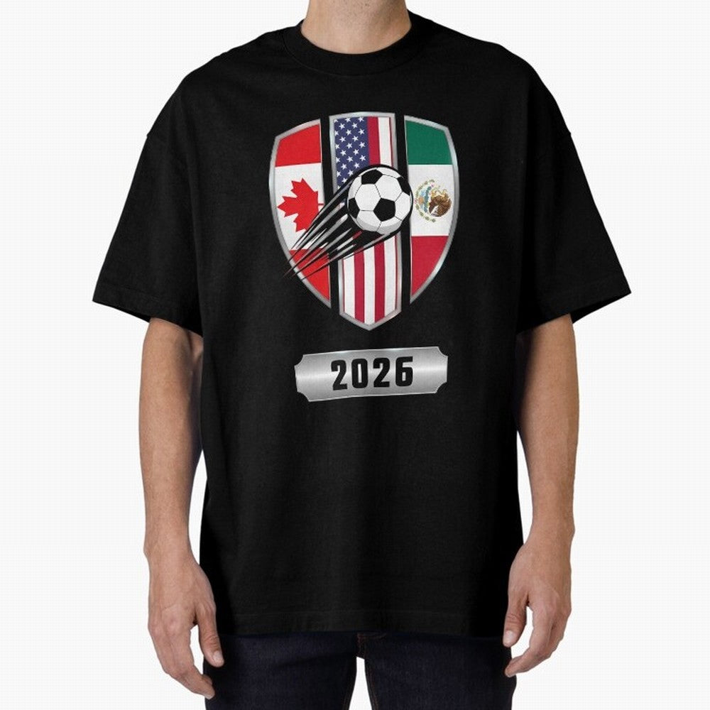 North United America Shield 2026 Cup Classic T-Shirt Showcase FIFA World Cup 2026 for Fans of Cristiano Ronaldo, Haaland and CR7 and Brazil, Bringing Global Supporter Spirit, Legendary Goals, National Colors and Tournament Celebration; Made for