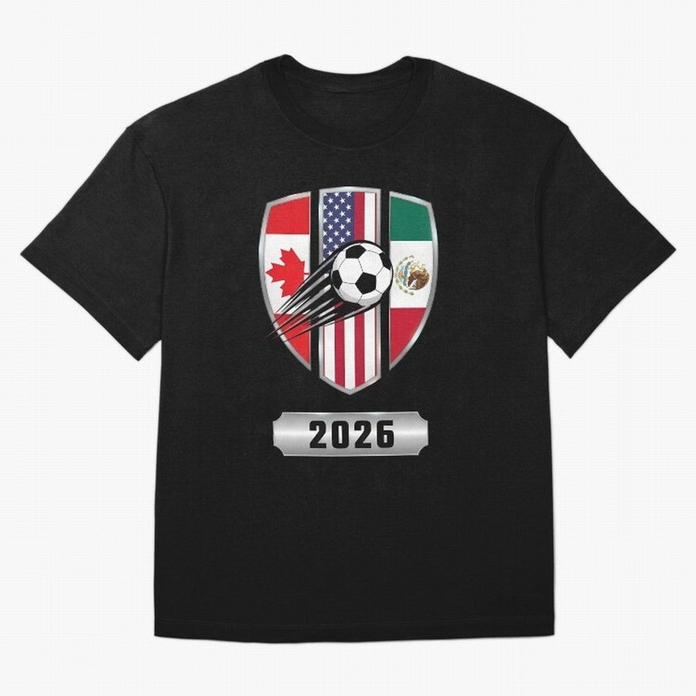 North United America Shield 2026 Cup Classic T-Shirt Showcase FIFA World Cup 2026 for Fans of Cristiano Ronaldo, Haaland and CR7 and Brazil, Bringing Global Supporter Spirit, Legendary Goals, National Colors and Tournament Celebration; Made for