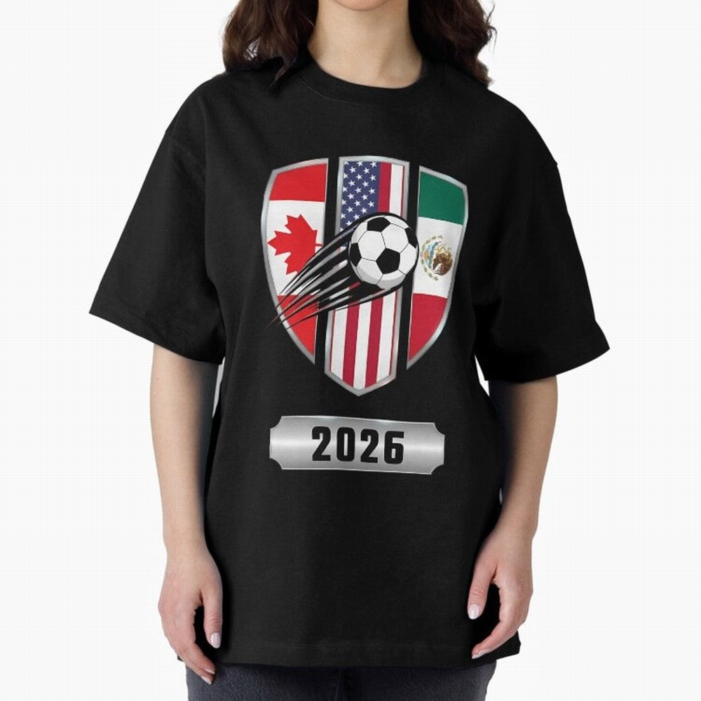 North United America Shield 2026 Cup Classic T-Shirt Showcase FIFA World Cup 2026 for Fans of Cristiano Ronaldo, Haaland and CR7 and Brazil, Bringing Global Supporter Spirit, Legendary Goals, National Colors and Tournament Celebration; Made for