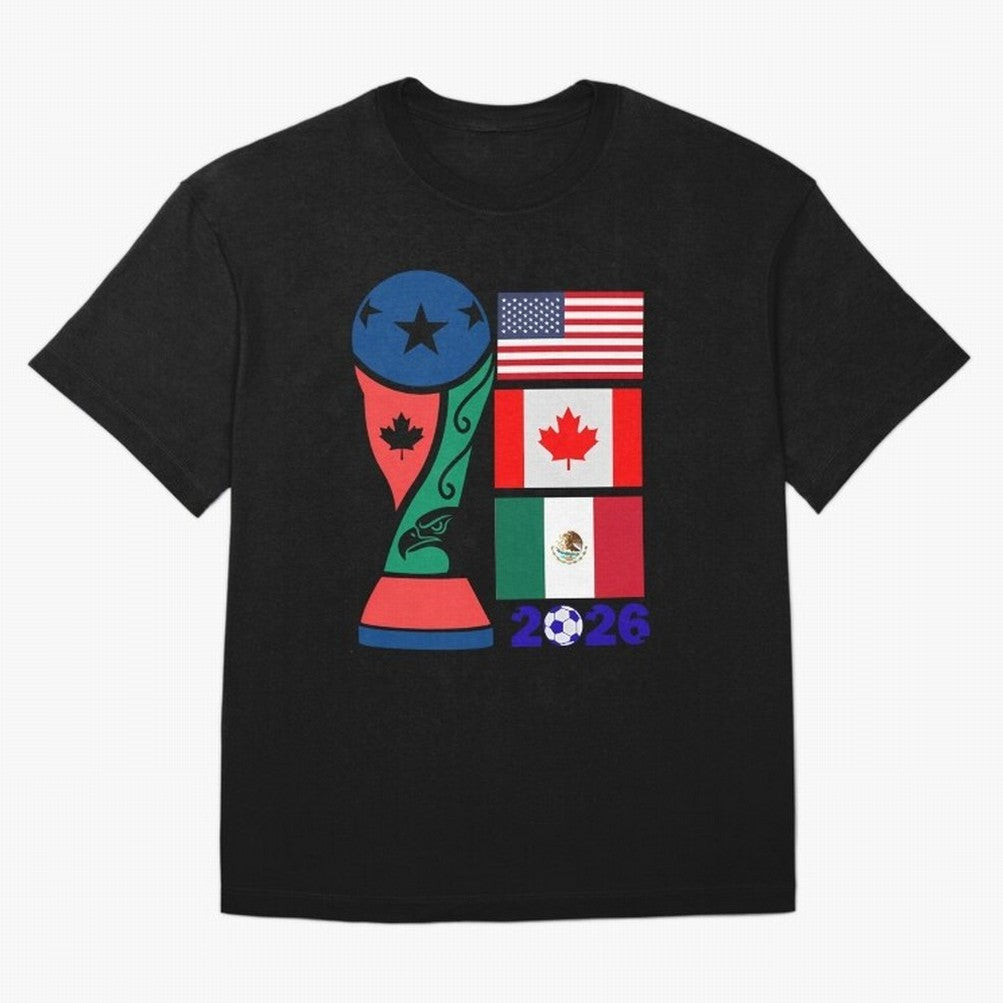 North America Football Unity 2026 Classic T-Shirt Celebrate Golden Goal Energy in FIFA World Cup 2026 Group Stage for Fans of Messi, CR7 and Mbappe and Argentina and Brazil, Bringing Stadium Chants, National Pride, Trophy Dreams and Unforgettable