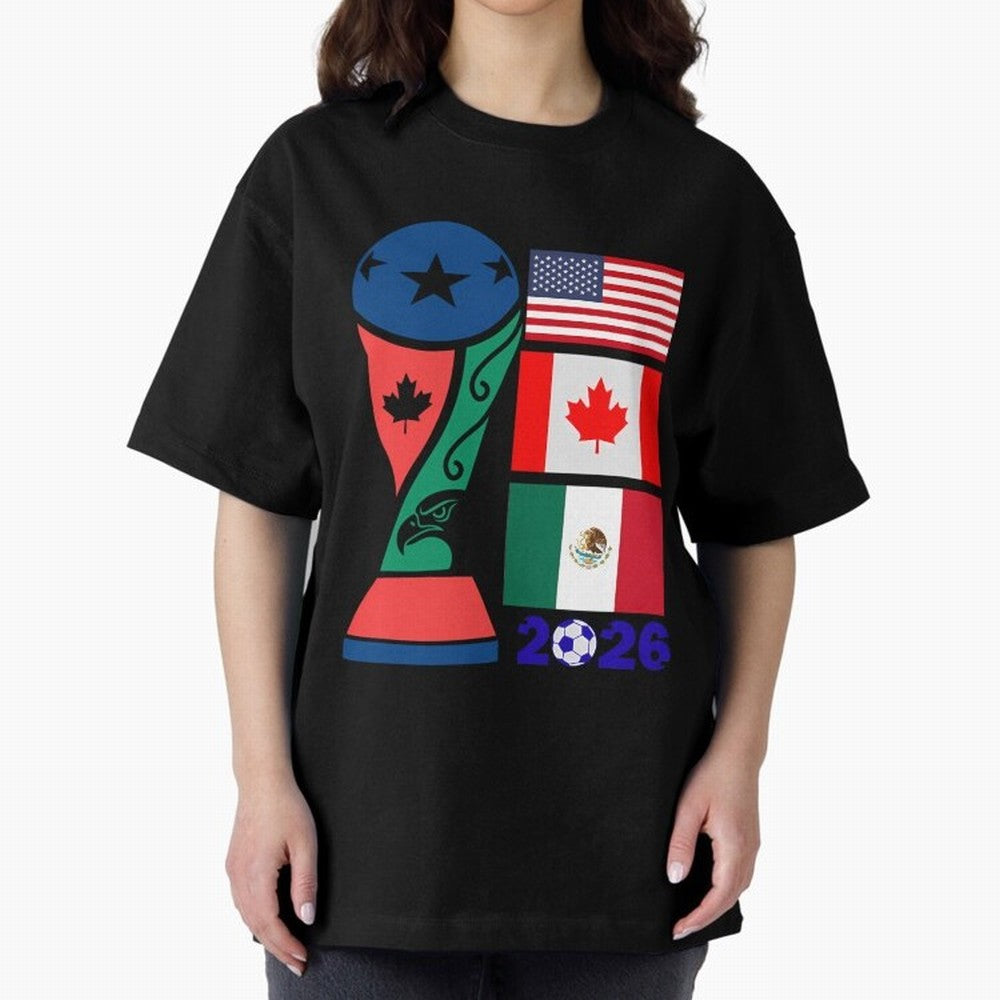 North America Football Unity 2026 Classic T-Shirt Celebrate Golden Goal Energy in FIFA World Cup 2026 Group Stage for Fans of Messi, CR7 and Mbappe and Argentina and Brazil, Bringing Stadium Chants, National Pride, Trophy Dreams and Unforgettable