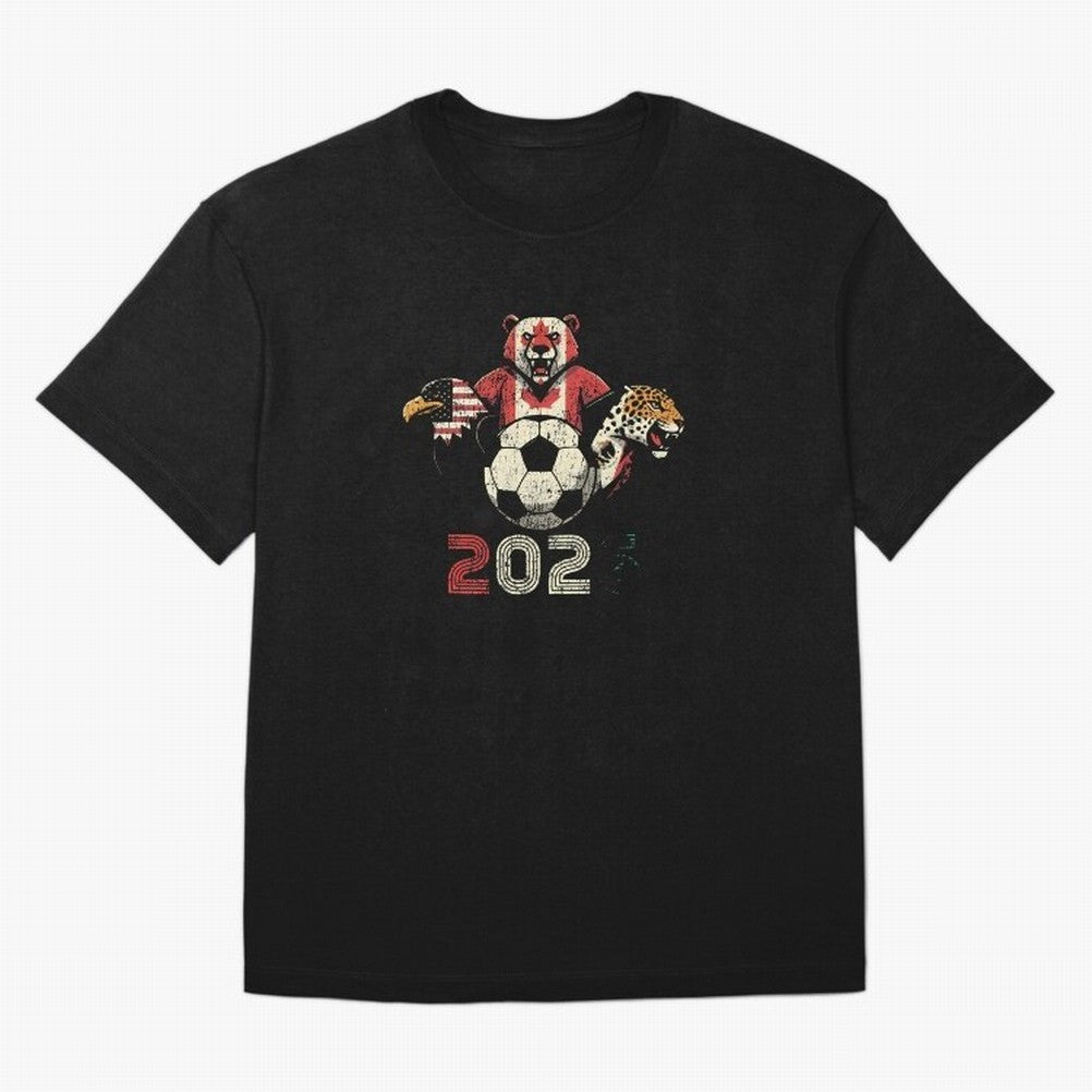 United 2026 Soccer Mascots North America Tournament T-Shirt_83157189 Classic T-Shirt Celebrate Football Heritage in Global Football Passion for FIFA World Cup 2026 Group Stage, Celebrating Haaland, England, France and Netherlands, Championship