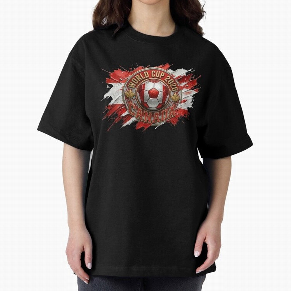 World Cup 2026 Canada Soccer Ball Paint Splash Classic T-Shirt Cheer through Every Moment of FIFA World Cup 2026 Group Stage Filled with Mbappe, England and Germany Energy, Football Passion, Legendary Performances, Festival Vibes and Supporter