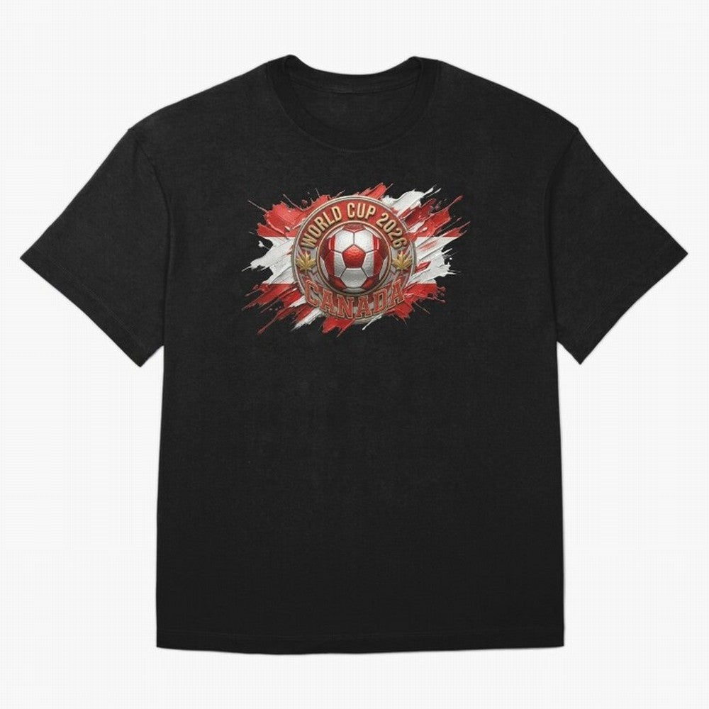 World Cup 2026 Canada Soccer Ball Paint Splash Classic T-Shirt Cheer through Every Moment of FIFA World Cup 2026 Group Stage Filled with Mbappe, England and Germany Energy, Football Passion, Legendary Performances, Festival Vibes and Supporter