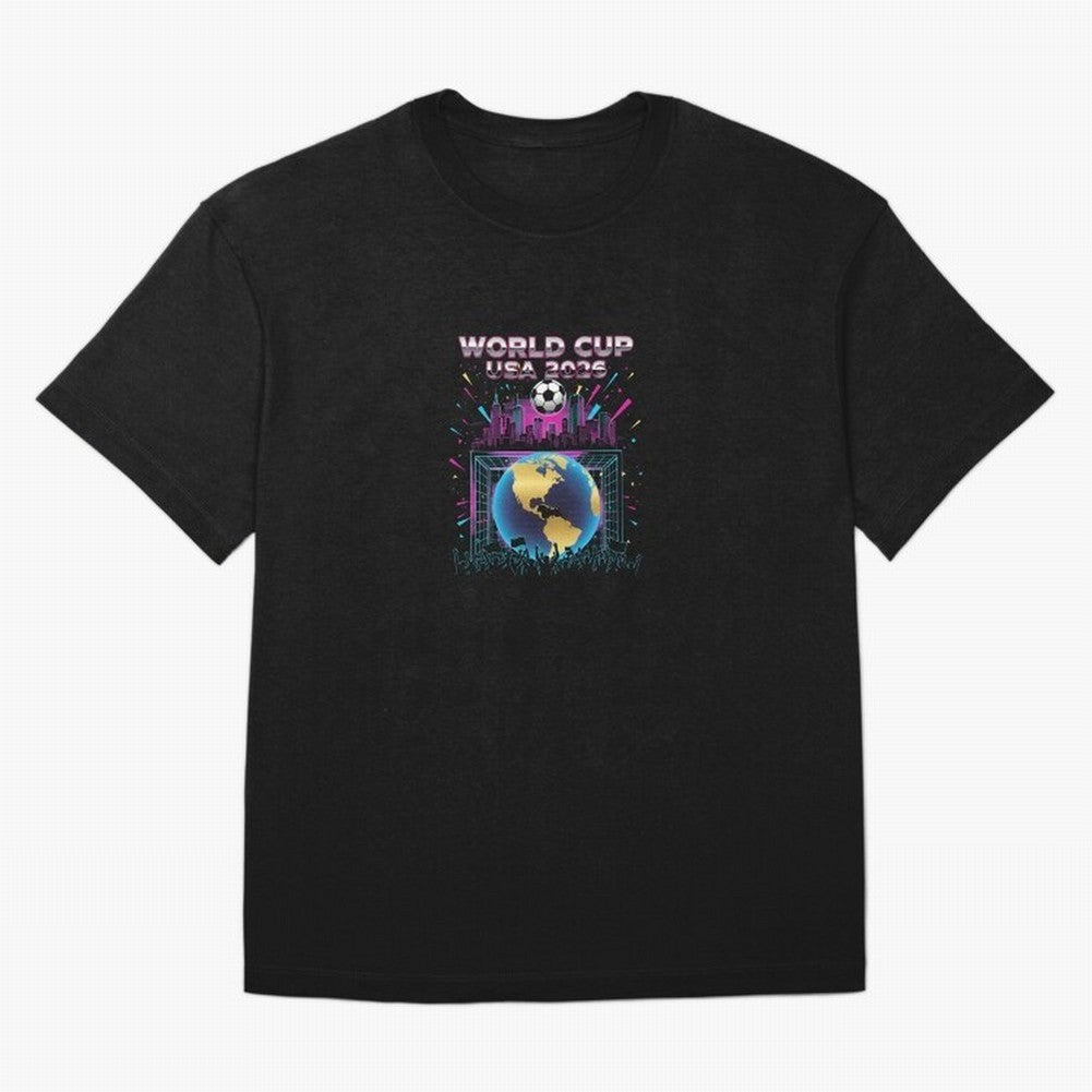 World Cup USA 2026 - Retro Soccer City Celebration Classic T-Shirt Bring a Vintage Feel to the FIFA World Cup 2026 USA Canada Mexico Journey through Mbappe and Neymar Highlights, Brazil Pride, Football Festival Excitement, Trophy Ambitions, Country
