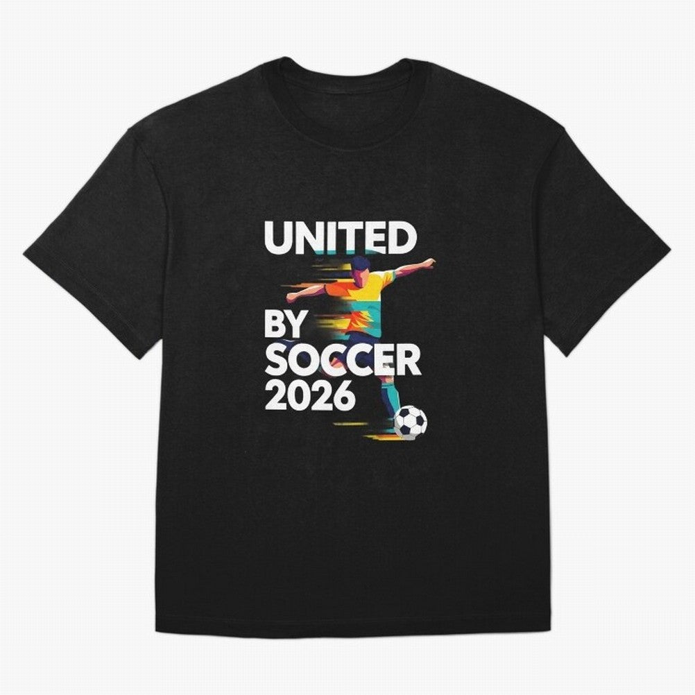 United by Soccer 2026 Football Fan Hoodie International Cup Style Graphic Classic T-Shirt Embrace FIFA World Cup 2026 Group Stage Spirit, with France and Portugal, CR7 and Messi, Supporter Pride, Iconic Celebrations, Legendary Names and Global