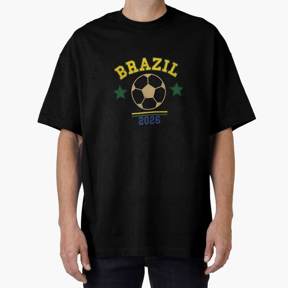 Brazil 2026 ¡ª Vintage Soccer Tee Classic T-Shirt Remember Iconic Moments from FIFA World Cup 2026 USA Canada Mexico for Fans of Haaland and France and Portugal, Bringing Fan Favorite Moments, National Team Passion, Big Match Drama and Soccer