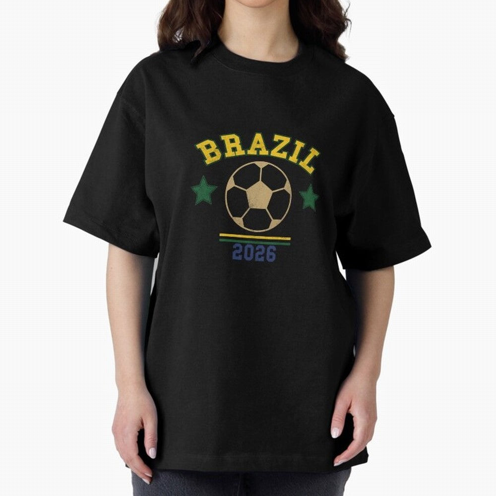 Brazil 2026 ¡ª Vintage Soccer Tee Classic T-Shirt Remember Iconic Moments from FIFA World Cup 2026 USA Canada Mexico for Fans of Haaland and France and Portugal, Bringing Fan Favorite Moments, National Team Passion, Big Match Drama and Soccer