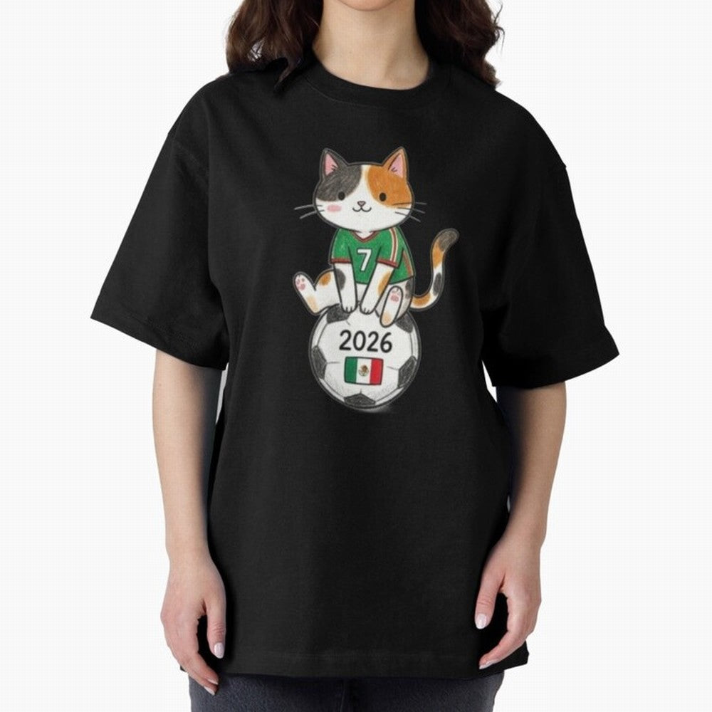 Mexico Soccer Cat #7 - 2026 World Cup Spirit Classic T-Shirt Live the Energy of FIFA World Cup 2026 Group Stage Spirit, Celebrating Brazil, Portugal and Argentina, Haaland and Mbappe, Stadium Chants, National Pride, Trophy Dreams and Unforgettable