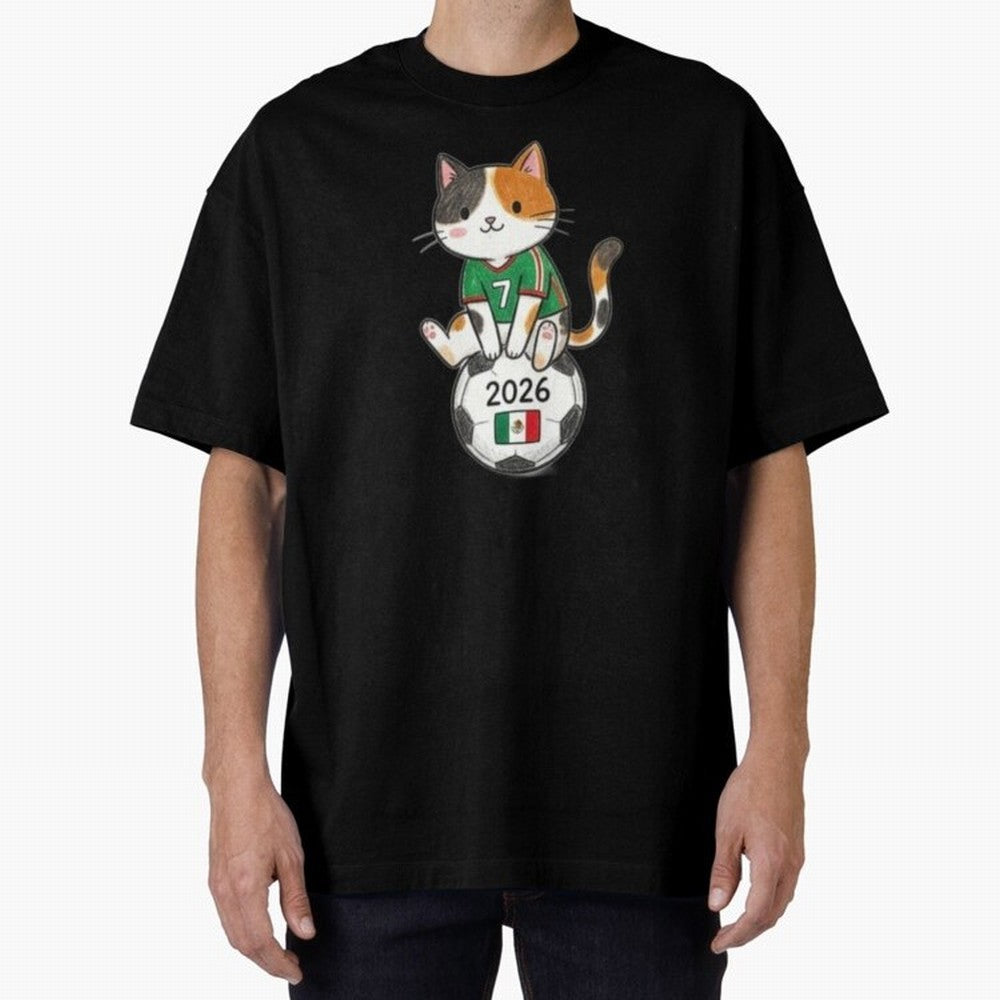 Mexico Soccer Cat #7 - 2026 World Cup Spirit Classic T-Shirt Live the Energy of FIFA World Cup 2026 Group Stage Spirit, Celebrating Brazil, Portugal and Argentina, Haaland and Mbappe, Stadium Chants, National Pride, Trophy Dreams and Unforgettable