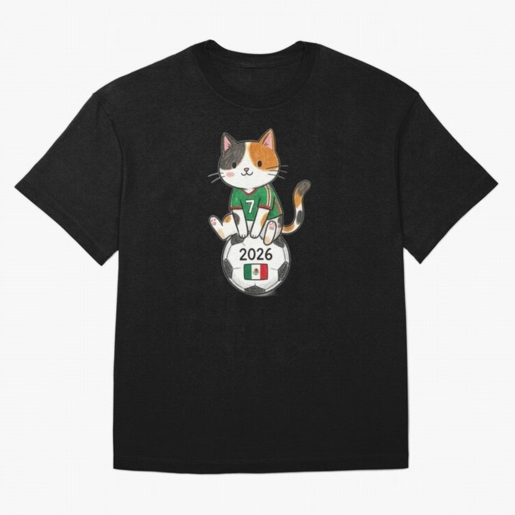 Mexico Soccer Cat #7 - 2026 World Cup Spirit Classic T-Shirt Live the Energy of FIFA World Cup 2026 Group Stage Spirit, Celebrating Brazil, Portugal and Argentina, Haaland and Mbappe, Stadium Chants, National Pride, Trophy Dreams and Unforgettable