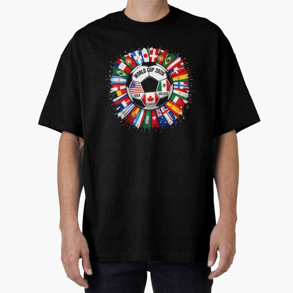 World Cup 2026 Shirt Soccer Tournament Fan Design International Flags Football Graphic Tee Sports Lover Gift Classic T-Shirt Keep Football History Alive during FIFA World Cup 2026 Group Stage for Fans of Messi and Netherlands, Bringing Goal