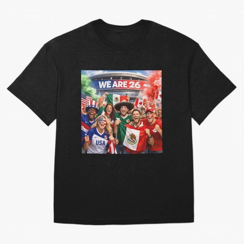 2026 FIFA World Cup Celebration Classic T-Shirt Experience Global Football Passion for FIFA World Cup 2026 USA Canada Mexico, Driven by Mbappe and Neymar, Spain and Netherlands, Match Day Excitement, Supporter Culture, Golden Goals and Global