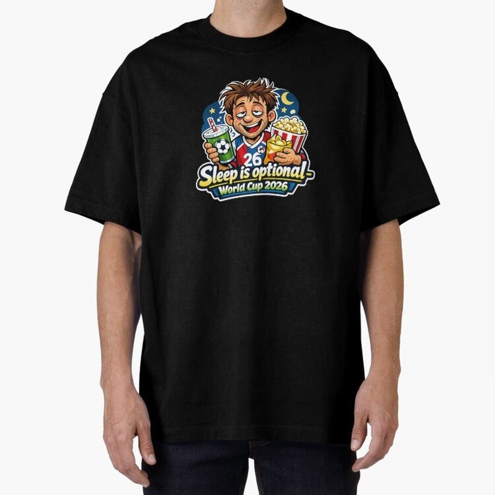Sleep Is Optional ¨C World Cup 2026 Funny Soccer Fan Night Design Classic T-Shirt Step into FIFA World Cup 2026 Inspired by Mbappe and Neymar, Argentina and Brazil Energy, Soccer Culture, Superstar Moments, National Team Dreams and Competitive