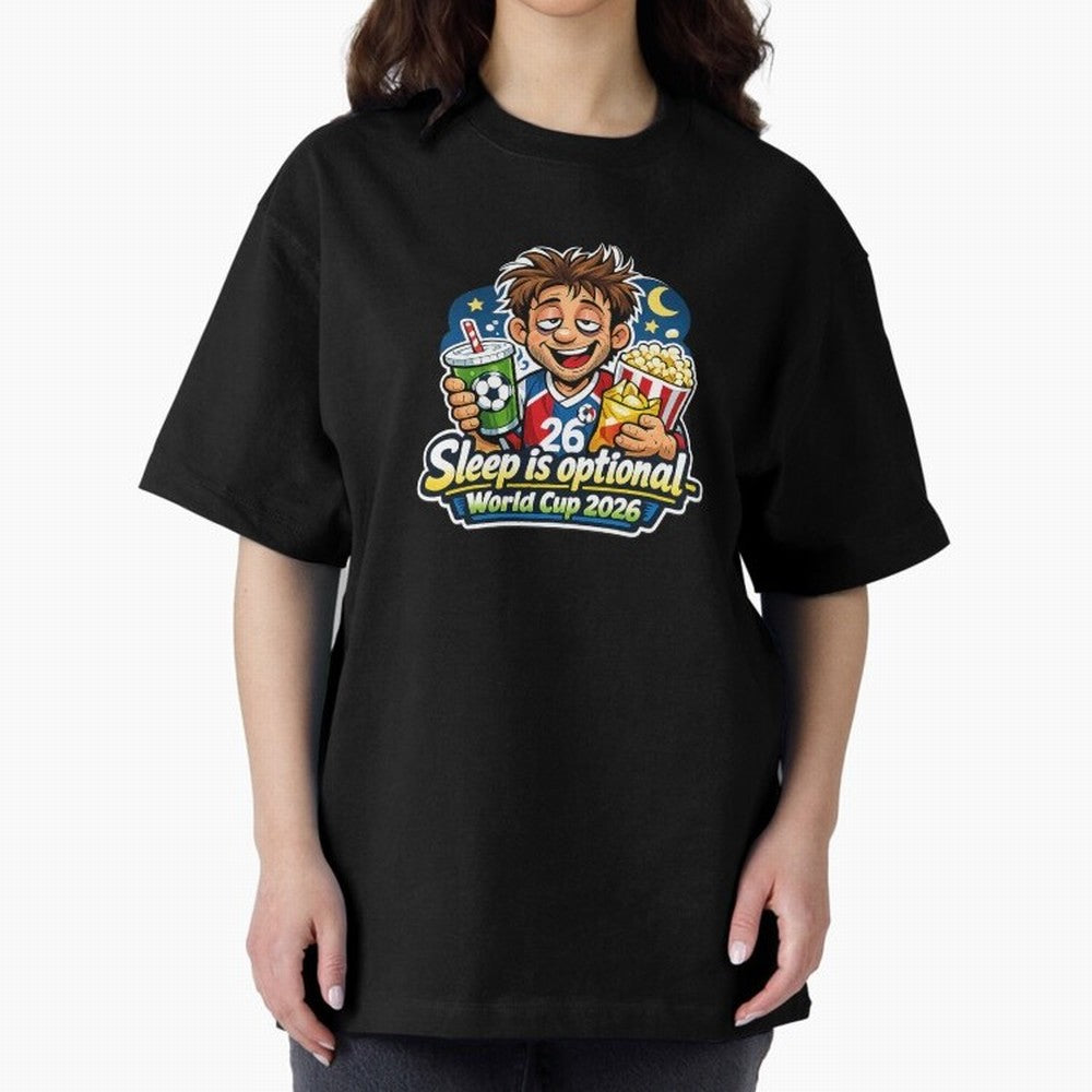 Sleep Is Optional ¨C World Cup 2026 Funny Soccer Fan Night Design Classic T-Shirt Step into FIFA World Cup 2026 Inspired by Mbappe and Neymar, Argentina and Brazil Energy, Soccer Culture, Superstar Moments, National Team Dreams and Competitive