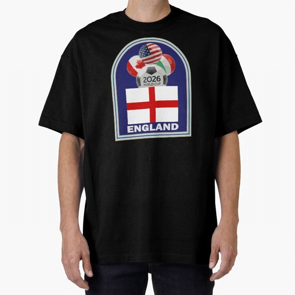 England 2026 Soccer T-shirt Classic T-Shirt Fuel Your Fan Pride for FIFA World Cup 2026 Made for CR7, England and Germany Energy, Sports Nostalgia, International Competition, Famous Players and Unforgettable Victories; Ideal for Fans Who Follow