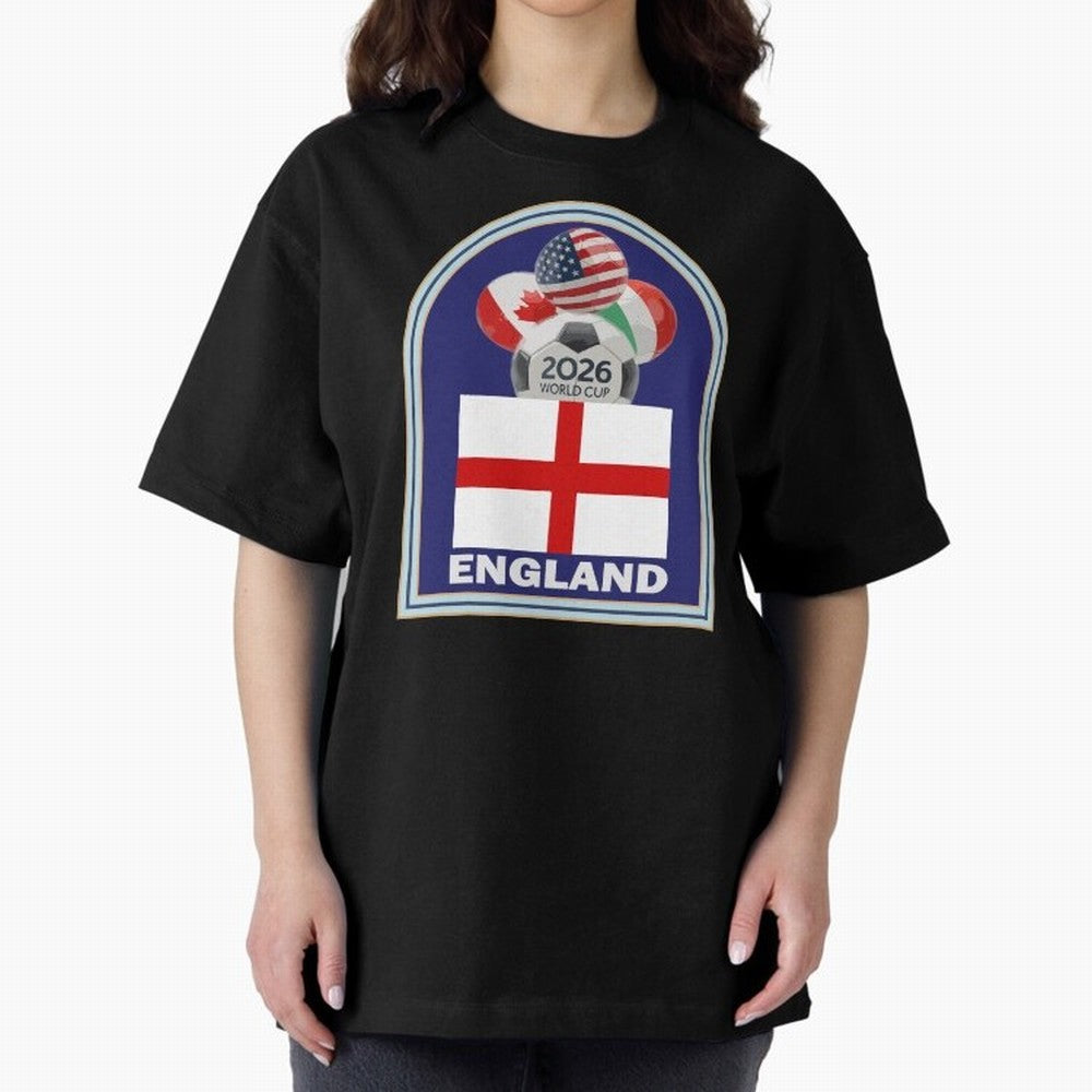 England 2026 Soccer T-shirt Classic T-Shirt Fuel Your Fan Pride for FIFA World Cup 2026 Made for CR7, England and Germany Energy, Sports Nostalgia, International Competition, Famous Players and Unforgettable Victories; Ideal for Fans Who Follow