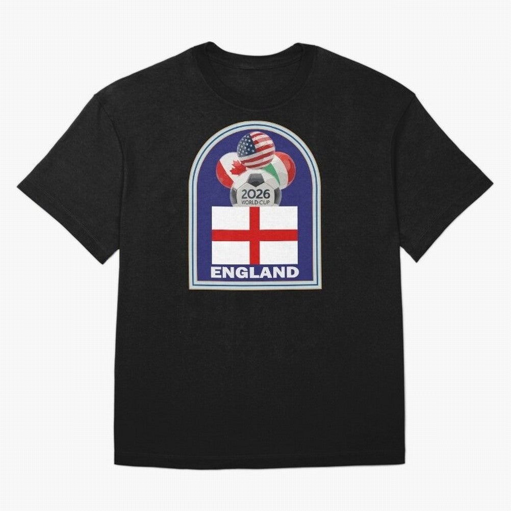 England 2026 Soccer T-shirt Classic T-Shirt Fuel Your Fan Pride for FIFA World Cup 2026 Made for CR7, England and Germany Energy, Sports Nostalgia, International Competition, Famous Players and Unforgettable Victories; Ideal for Fans Who Follow