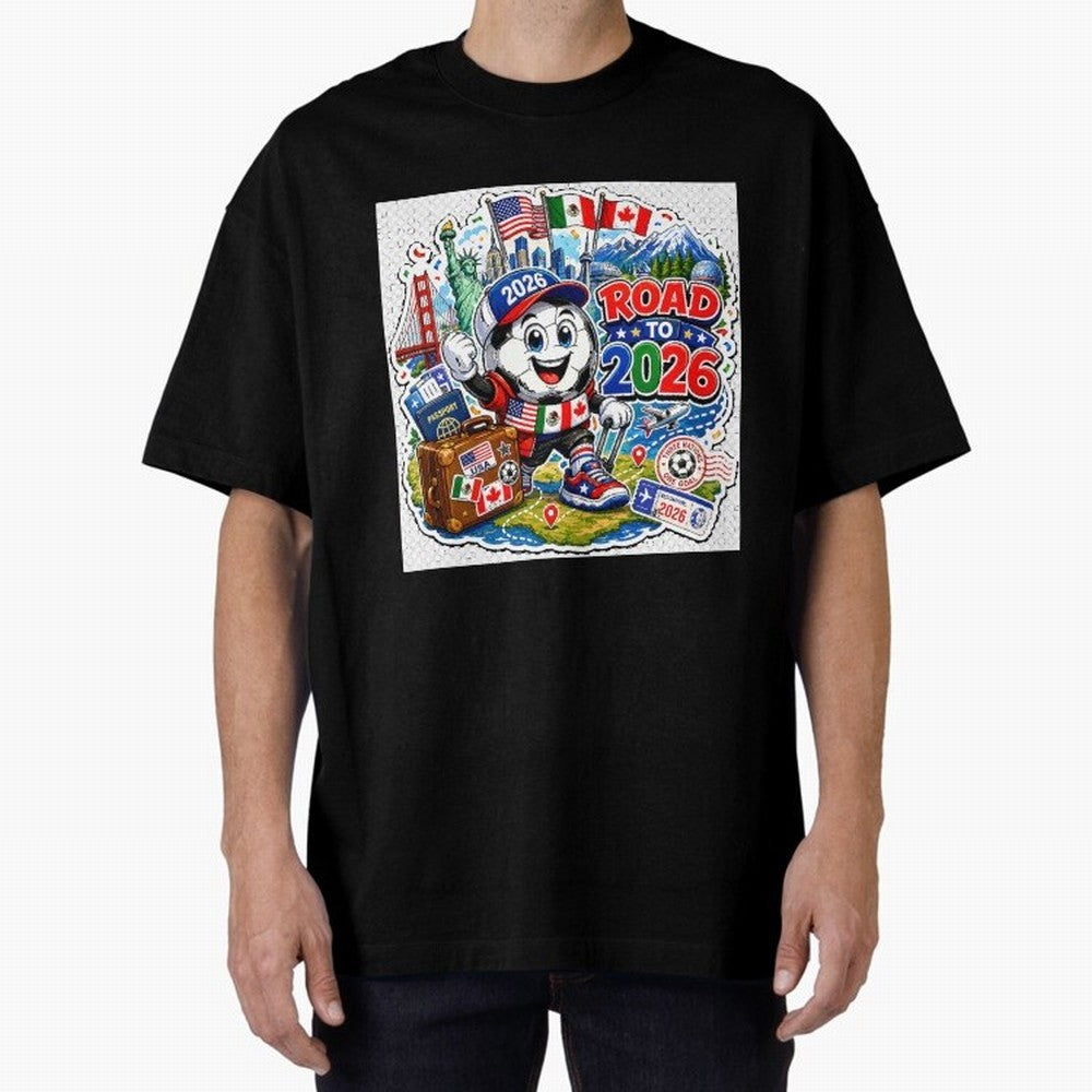 Road to 2026 Football Travel Classic T-Shirt Embrace Match Day Hype around FIFA World Cup 2026 USA Canada Mexico, Mbappe, England, France and Netherlands, Sports Nostalgia, International Competition, Famous Players and Unforgettable Victories;