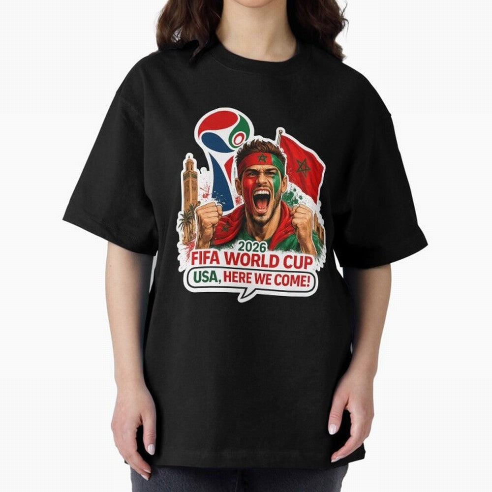 Morocco 2026 World Cup Fan Classic T-Shirt Make Your Look Match FIFA World Cup 2026 USA Canada Mexico Spirit, Inspired by France and Portugal, Neymar, Haaland and Cristiano Ronaldo, Supporter Pride, Iconic Celebrations, Legendary Names and Global