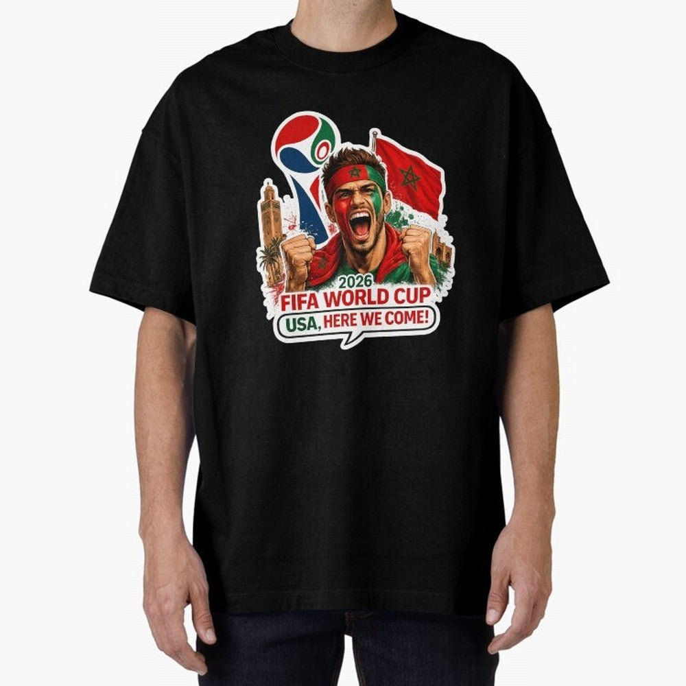 Morocco 2026 World Cup Fan Classic T-Shirt Make Your Look Match FIFA World Cup 2026 USA Canada Mexico Spirit, Inspired by France and Portugal, Neymar, Haaland and Cristiano Ronaldo, Supporter Pride, Iconic Celebrations, Legendary Names and Global