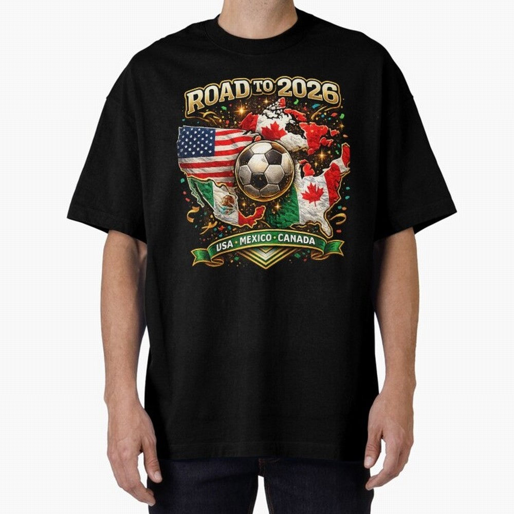 Road to 2026 Soccer Tournament - USA Mexico Canada Flags Classic T-Shirt Bring Trophy Dreams to FIFA World Cup 2026 Group Stage for Fans of Haaland and England, Bringing Stadium Chants, National Pride, Trophy Dreams and Unforgettable Football