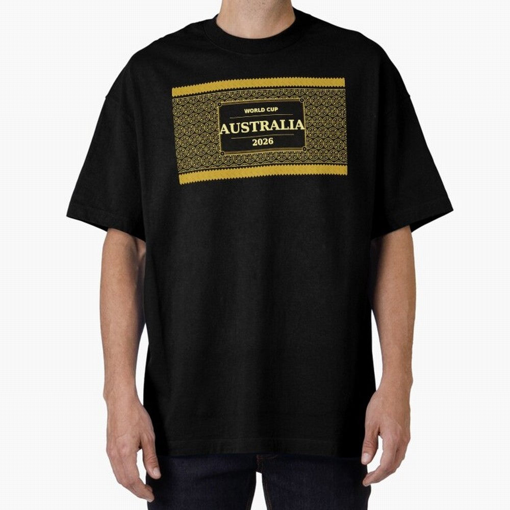 Australia Football Fan 2026 Black Gold Luxury Wrap ¡ª Socceroos Soccer Fan Classic T-Shirt Feel the Heartbeat of FIFA World Cup 2026 for Fans of Neymar and Argentina, Bringing Worldwide Fan Energy, Dramatic Goals, Stadium Lights and Championship