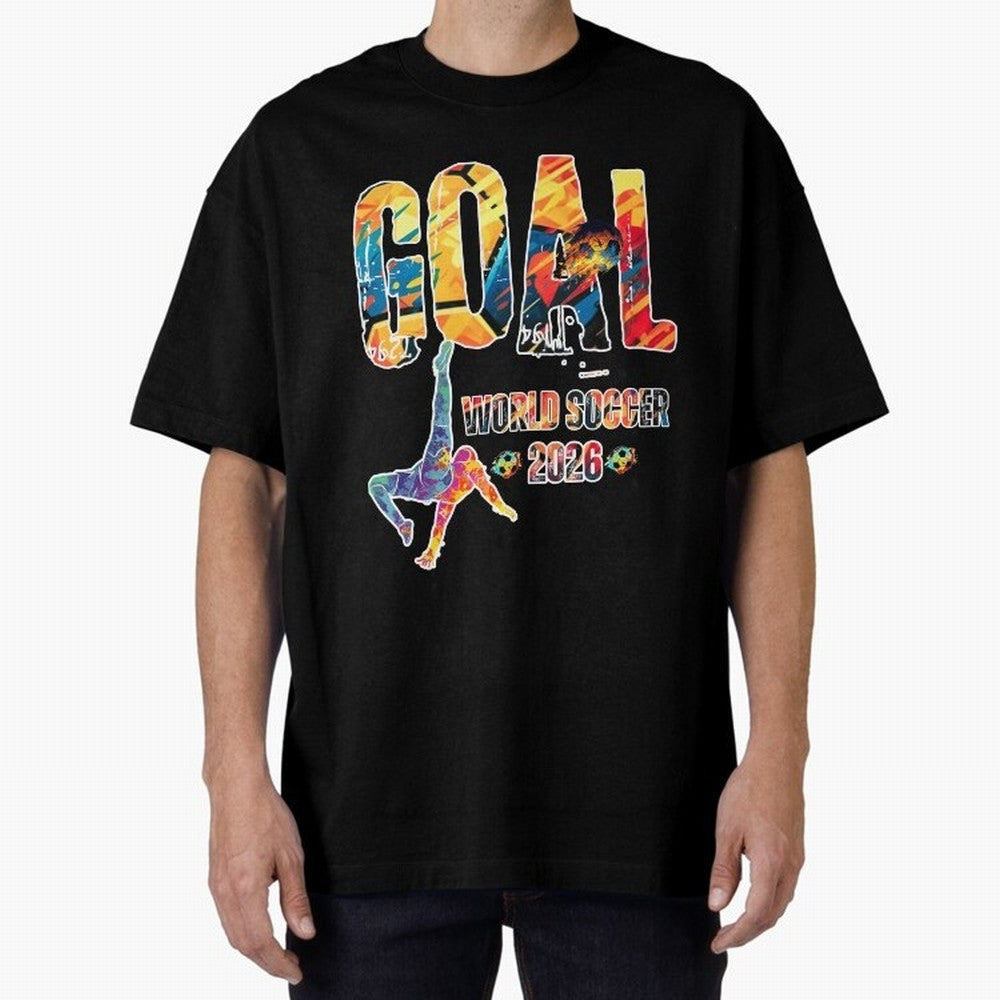 Goal World Soccer Championship 2026 Classic T-Shirt Support Iconic Players in FIFA World Cup 2026 Spirit, Driven by Brazil, Portugal and Argentina, Messi, Neymar and Mbappe, Tournament Hype, Historic Matchups, Family Viewing Parties and Global