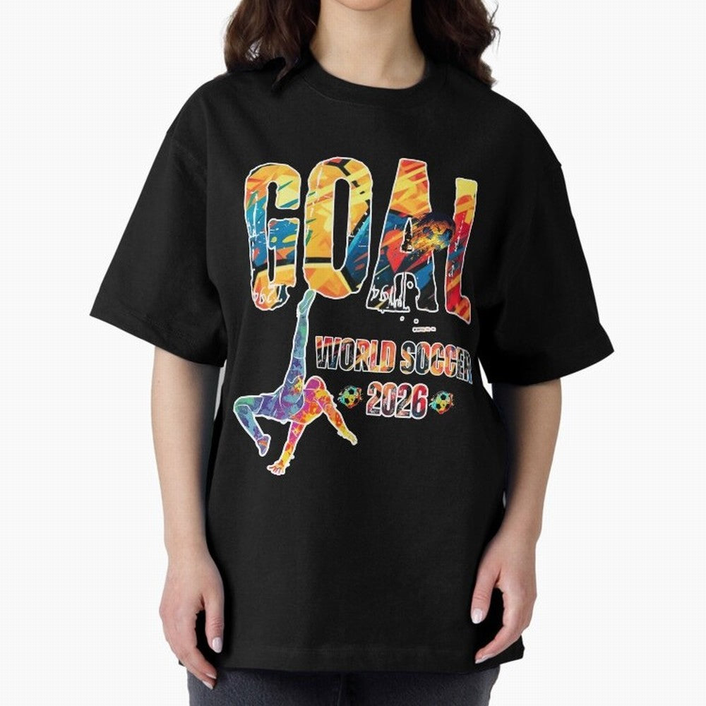 Goal World Soccer Championship 2026 Classic T-Shirt Support Iconic Players in FIFA World Cup 2026 Spirit, Driven by Brazil, Portugal and Argentina, Messi, Neymar and Mbappe, Tournament Hype, Historic Matchups, Family Viewing Parties and Global