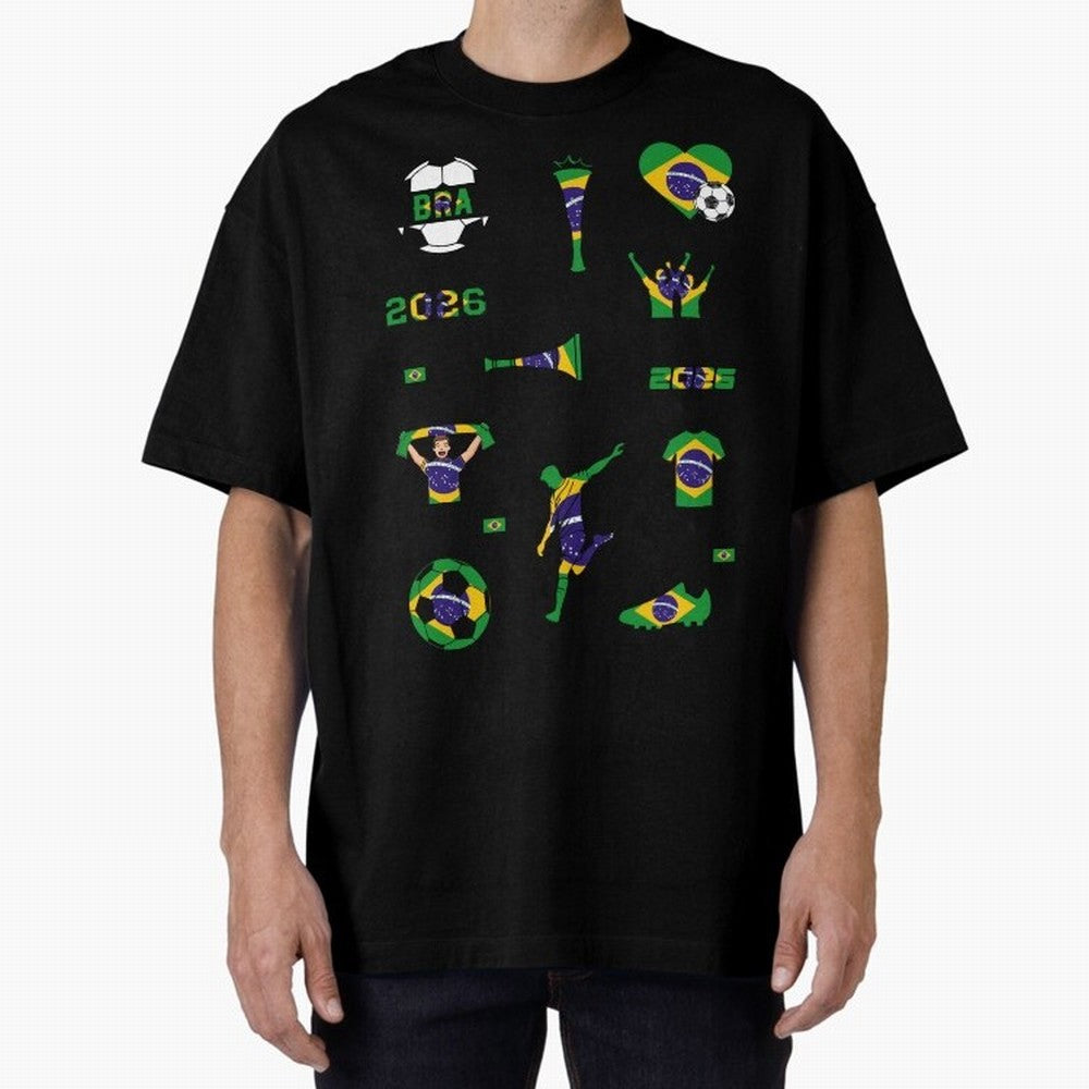Brazil 2026 Soccer Collection Classic T-Shirt Feel International Energy from the FIFA World Cup 2026 Journey through CR7 and Messi Highlights, Germany Pride, Fan Favorite Moments, National Team Passion, Big Match Drama and Soccer History; Made for