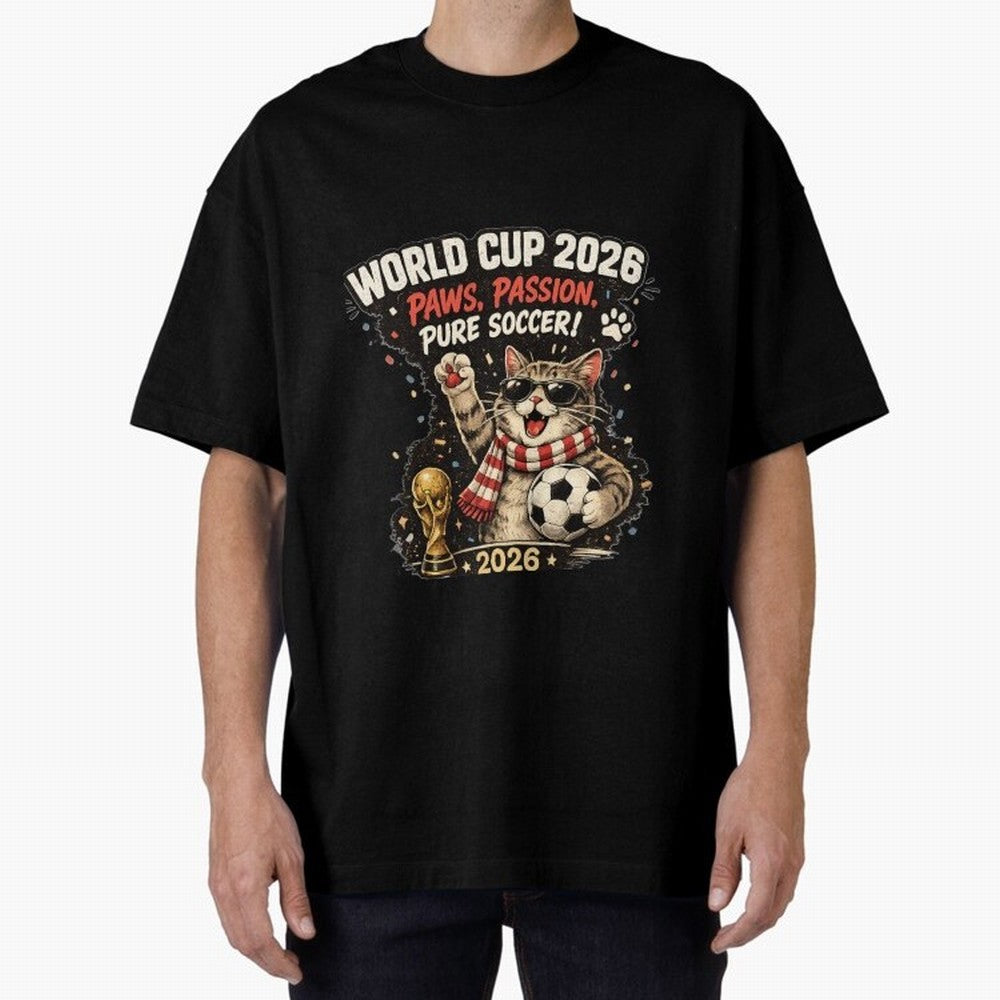 World Cup 2026 Funny Cat Soccer Retro Shirt Classic T-Shirt Upgrade FIFA World Cup 2026 Group Stage for Fans of Neymar, Haaland and Cristiano Ronaldo and Argentina and Brazil, Bringing Football Passion, Legendary Performances, Festival Vibes and