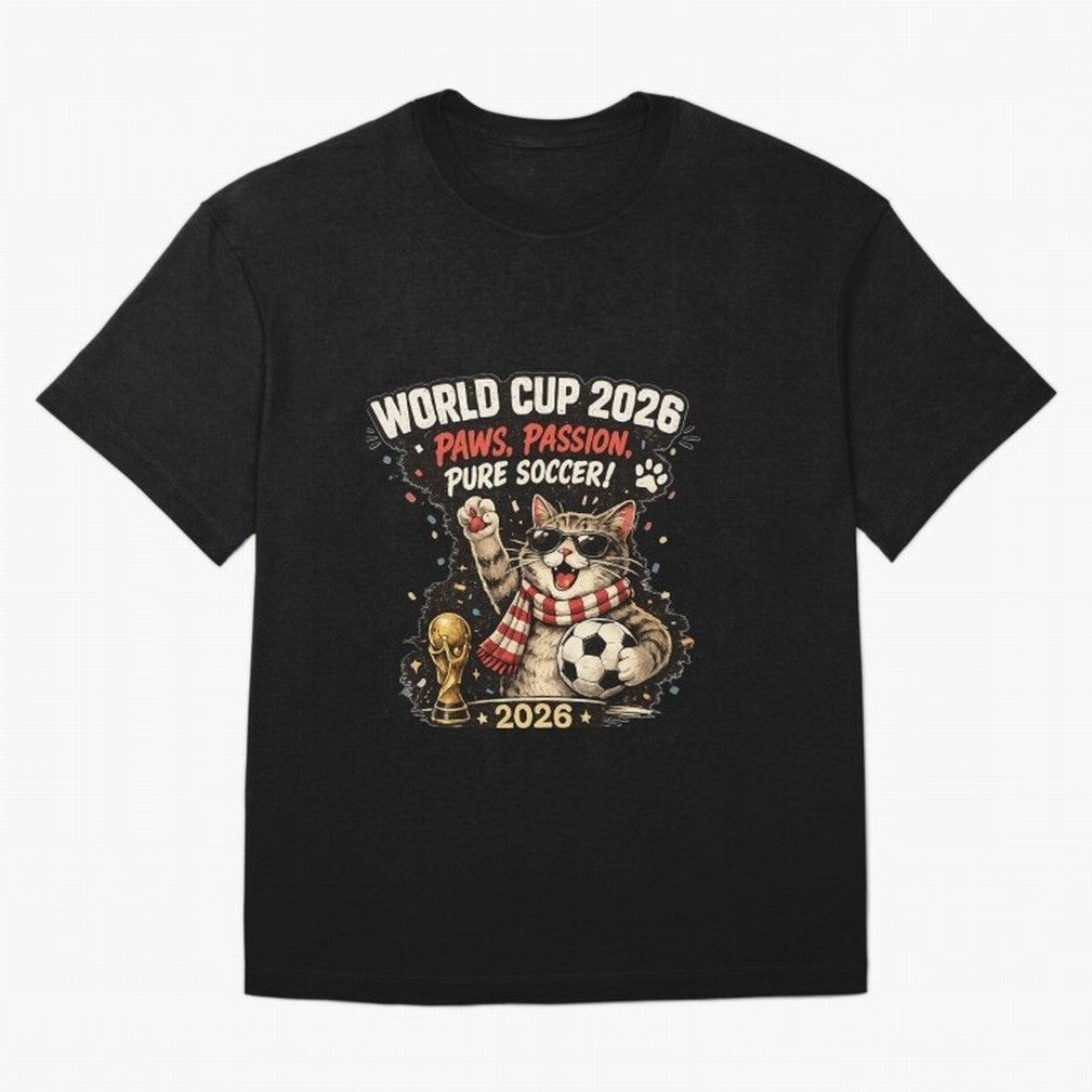 World Cup 2026 Funny Cat Soccer Retro Shirt Classic T-Shirt Upgrade FIFA World Cup 2026 Group Stage for Fans of Neymar, Haaland and Cristiano Ronaldo and Argentina and Brazil, Bringing Football Passion, Legendary Performances, Festival Vibes and