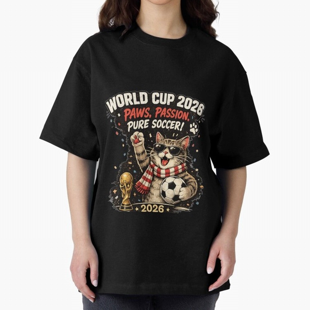 World Cup 2026 Funny Cat Soccer Retro Shirt Classic T-Shirt Upgrade FIFA World Cup 2026 Group Stage for Fans of Neymar, Haaland and Cristiano Ronaldo and Argentina and Brazil, Bringing Football Passion, Legendary Performances, Festival Vibes and