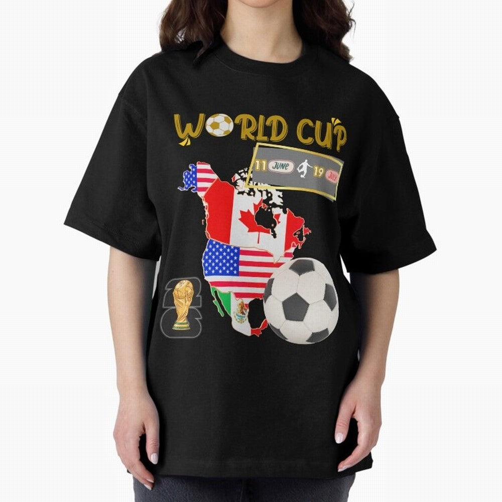 World Cup 2026 North America USA Canada Mexico Soccer Fan Classic T-Shirt Celebrate Golden Goal Energy in Global Football Passion for FIFA World Cup 2026 Group Stage, Filled with Messi and Cristiano Ronaldo, Argentina, France and Brazil, Tournament