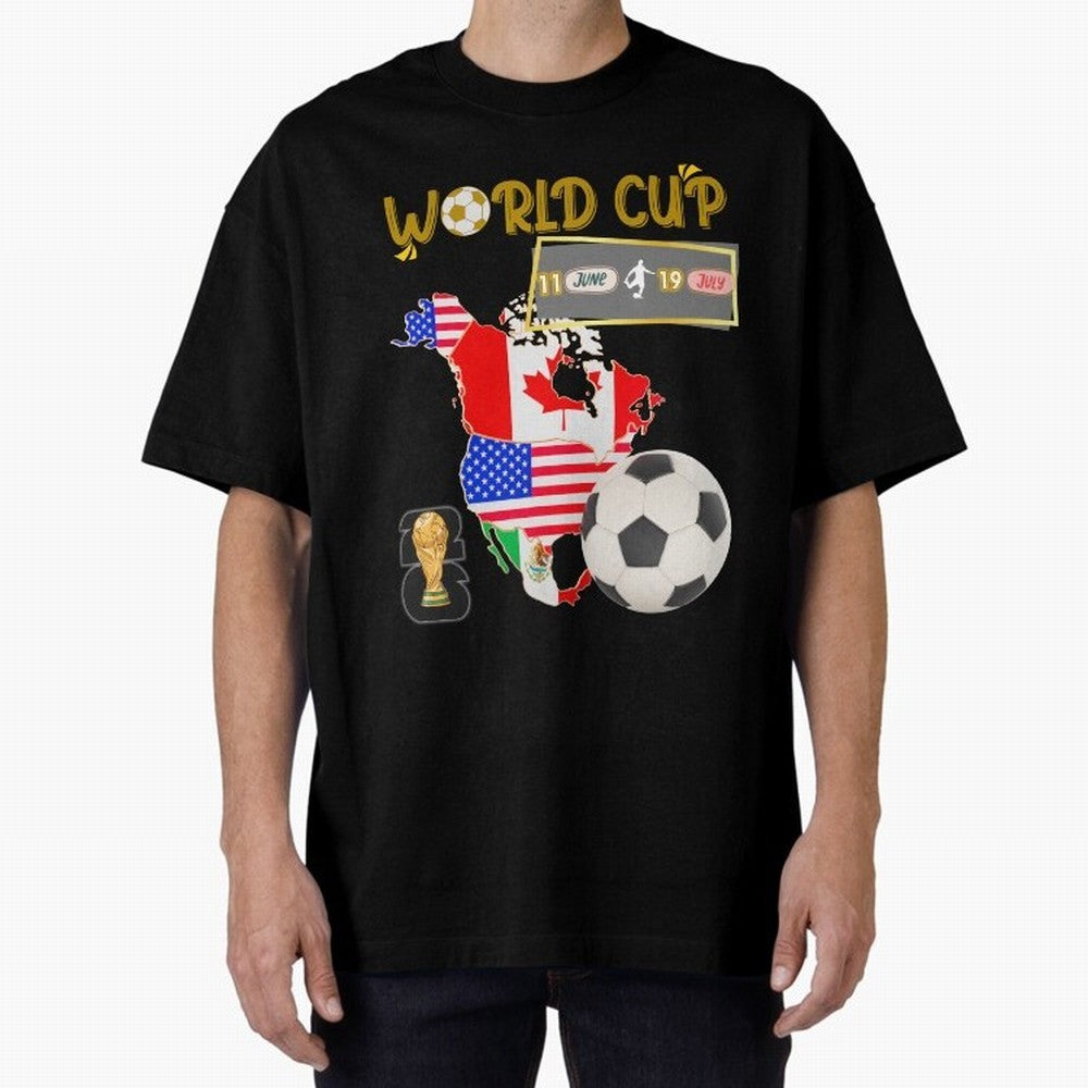 World Cup 2026 North America USA Canada Mexico Soccer Fan Classic T-Shirt Celebrate Golden Goal Energy in Global Football Passion for FIFA World Cup 2026 Group Stage, Filled with Messi and Cristiano Ronaldo, Argentina, France and Brazil, Tournament