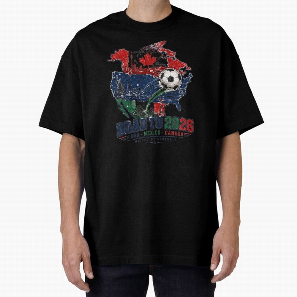 Road to 2026 USA Mexico Canada Soccer Badge Classic T-Shirt Bring Home the FIFA World Cup 2026 Group Stage Journey through Neymar, Haaland and Cristiano Ronaldo Highlights, Portugal Pride, Retro Football Energy, Iconic Rivalries, Trophy Chase Drama