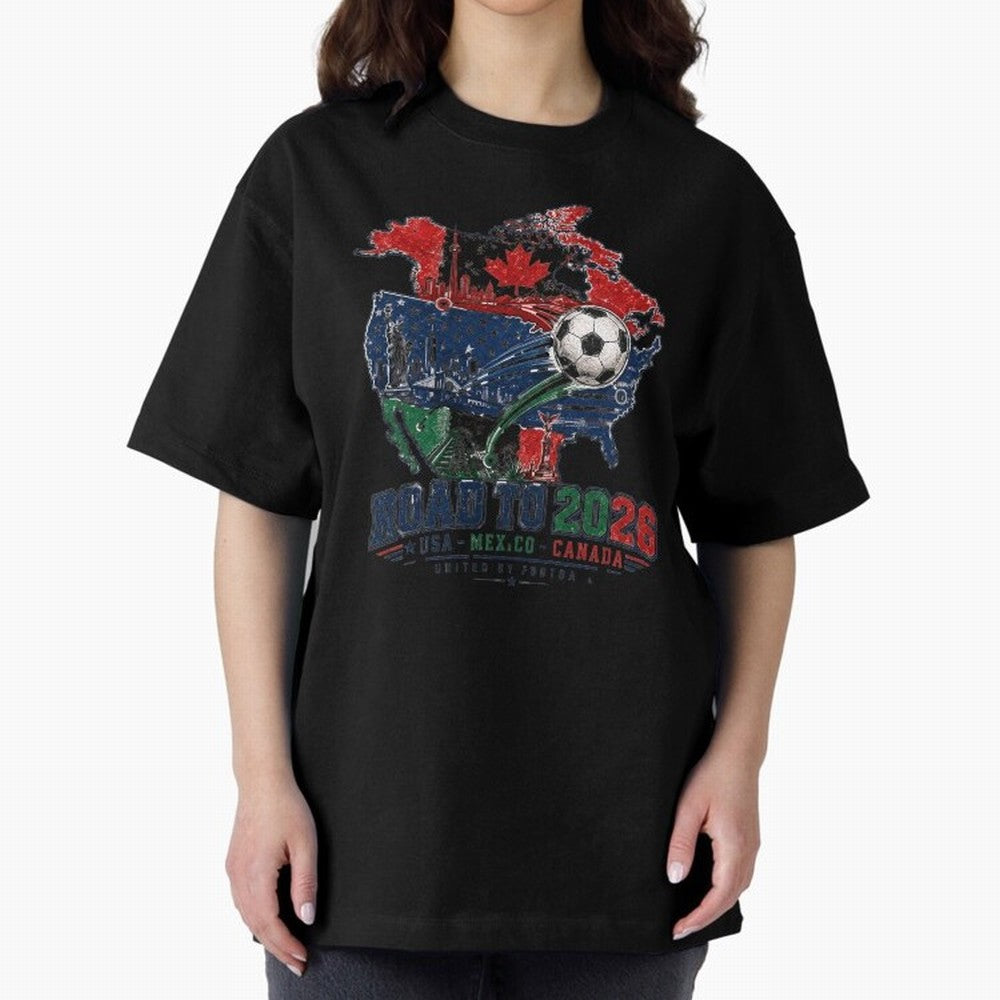 Road to 2026 USA Mexico Canada Soccer Badge Classic T-Shirt Bring Home the FIFA World Cup 2026 Group Stage Journey through Neymar, Haaland and Cristiano Ronaldo Highlights, Portugal Pride, Retro Football Energy, Iconic Rivalries, Trophy Chase Drama