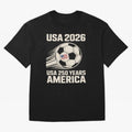 Usa 2026 Soccer 250 Years Women Kids 4th of July Classic T-Shirt Celebrate the Magic of FIFA World Cup 2026 Spirit, Featuring Portugal, Mbappe, Vintage Soccer Flavor, Modern Football Stars, National Flags and Final Night Emotion; Ideal for Fans Who