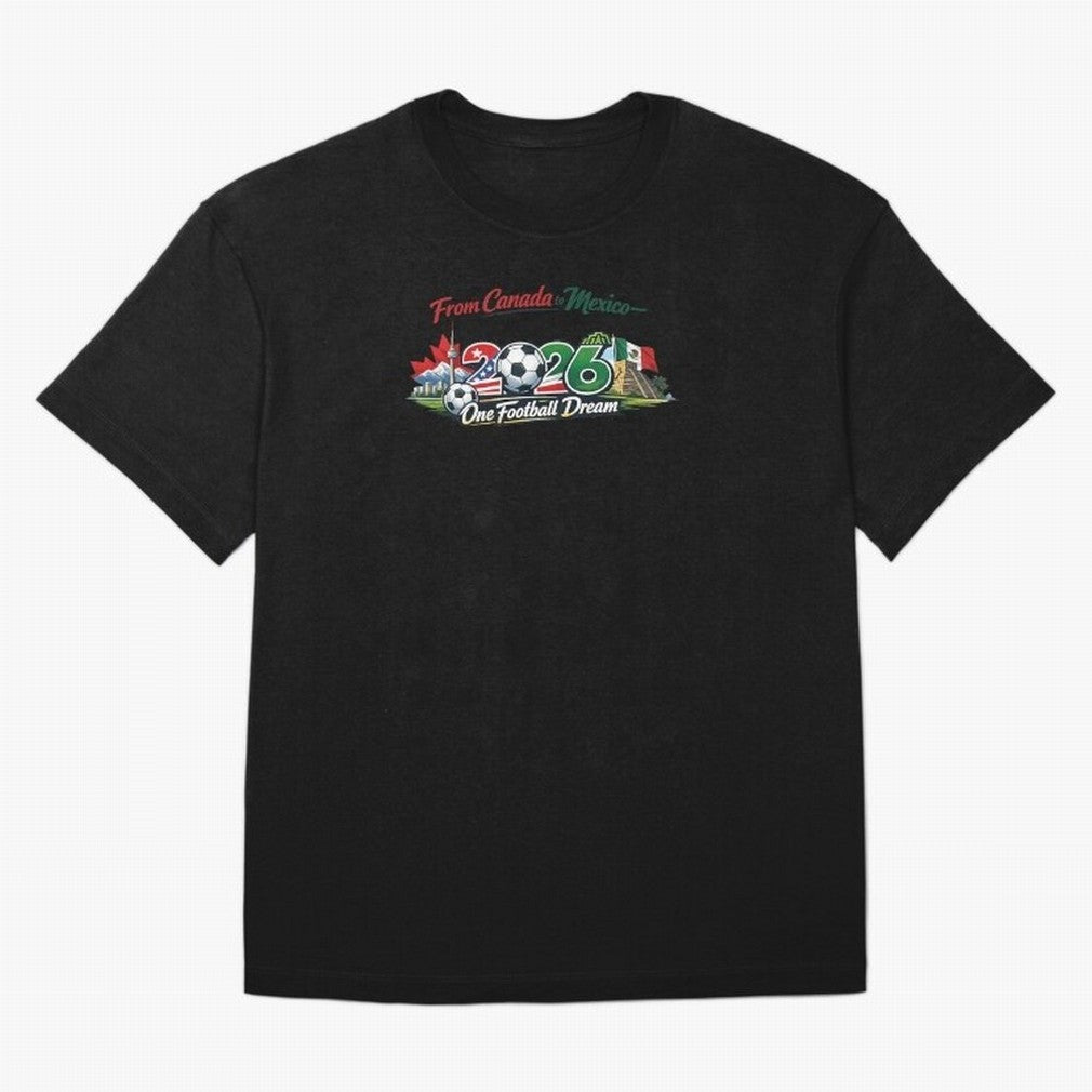 2026 Football Fan Design - North America - Three Nations One Dream Classic T-Shirt Feel the Heartbeat of Global Football Passion for FIFA World Cup 2026 USA Canada Mexico, Made for Mbappe and Neymar, France, Goal Celebration Energy, Supporter