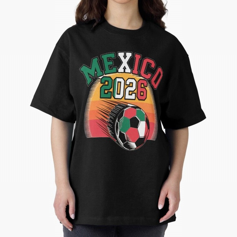 Mexico 2026 Vintage Soccer Shirt Retro Futbol Fan Tee Classic T-Shirt Feel the Trophy Chase of Global Football Passion for FIFA World Cup 2026 USA Canada Mexico, Inspired by Haaland, England, Fan Favorite Moments, National Team Passion, Big Match