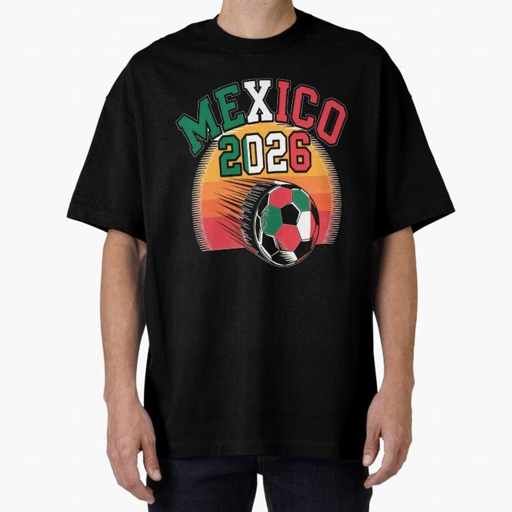 Mexico 2026 Vintage Soccer Shirt Retro Futbol Fan Tee Classic T-Shirt Feel the Trophy Chase of Global Football Passion for FIFA World Cup 2026 USA Canada Mexico, Inspired by Haaland, England, Fan Favorite Moments, National Team Passion, Big Match