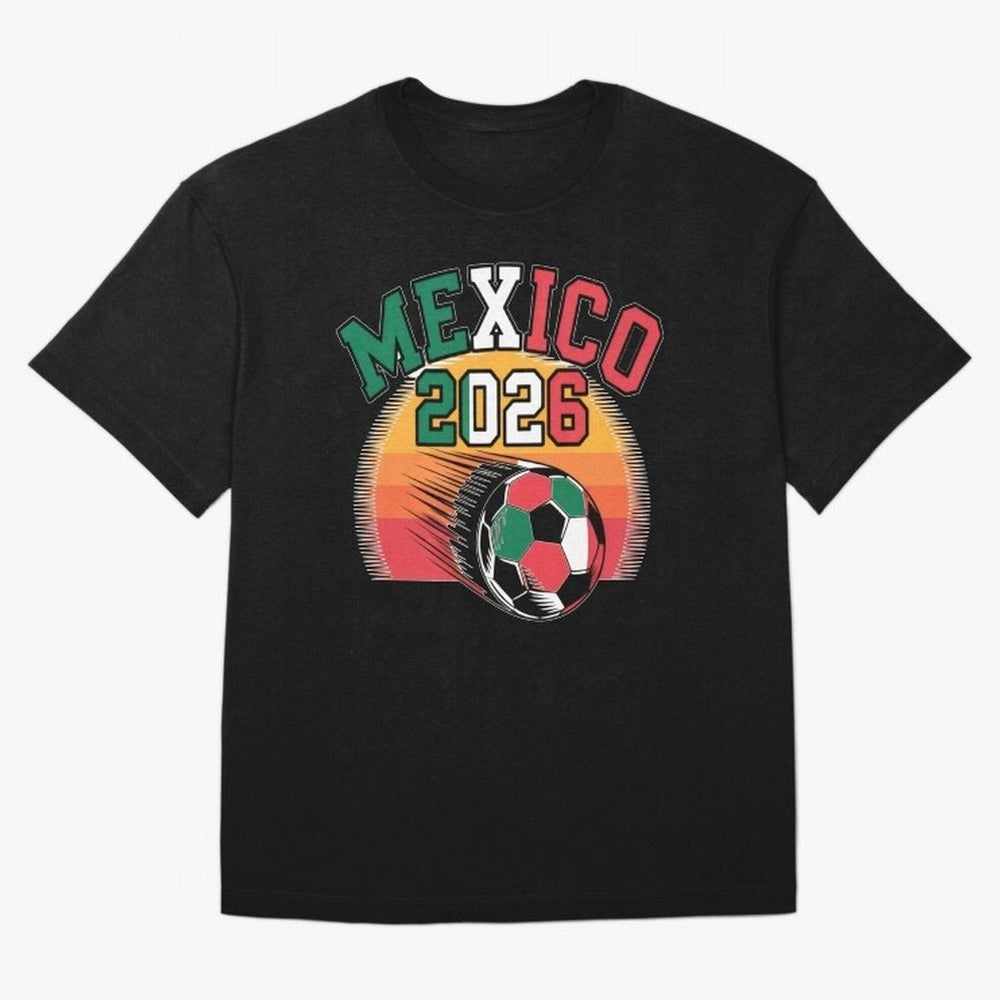 Mexico 2026 Vintage Soccer Shirt Retro Futbol Fan Tee Classic T-Shirt Feel the Trophy Chase of Global Football Passion for FIFA World Cup 2026 USA Canada Mexico, Inspired by Haaland, England, Fan Favorite Moments, National Team Passion, Big Match