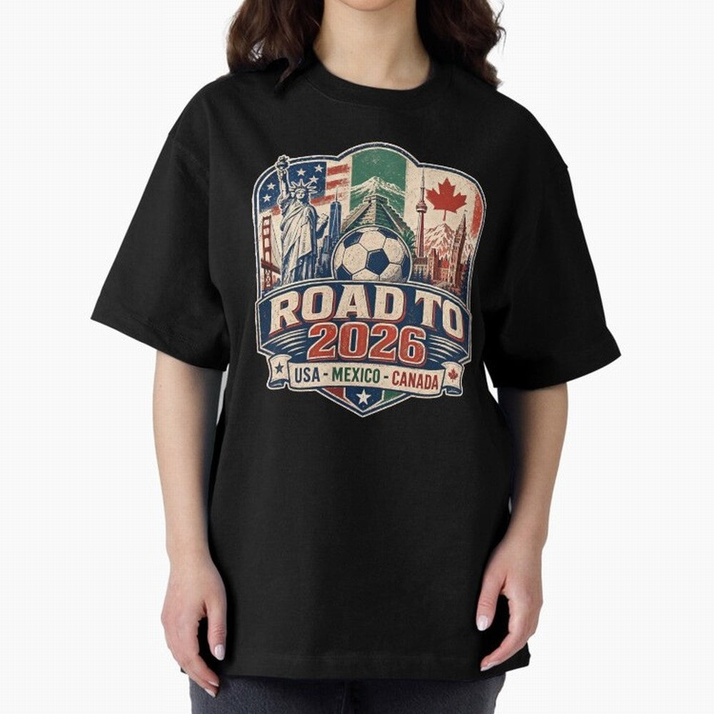Football 2026 USA Mexico Canada Soccer Championship Fan Art Classic T-Shirt Celebrate the Next Chapter of FIFA World Cup 2026 USA Canada Mexico with Neymar, France and Portugal Energy, Champion Mindset, Group Stage Buzz, Knockout Tension and