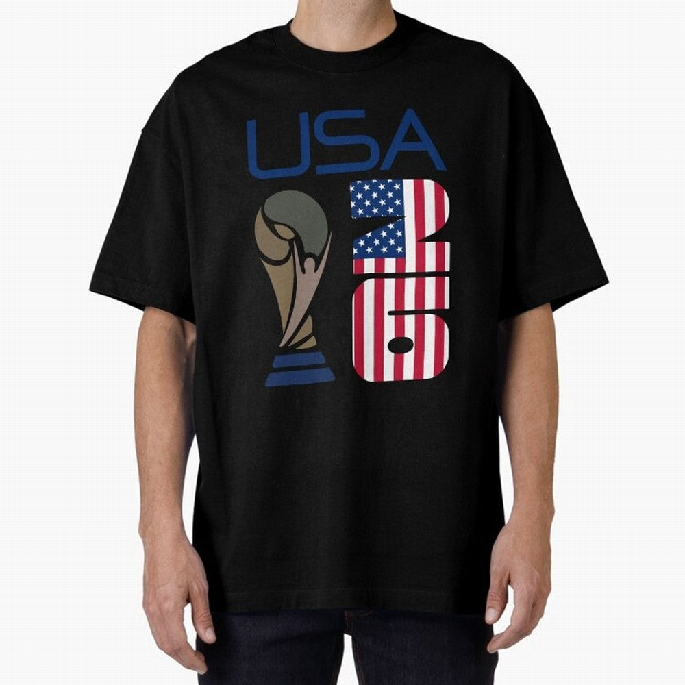 USA 2026 Soccer World Cup Trophy American Flag Design Classic T-Shirt Celebrate Football Heritage in FIFA World Cup 2026 Spirit, Celebrating Portugal, Messi, Neymar and Mbappe, Match Day Excitement, Supporter Culture, Golden Goals and Global