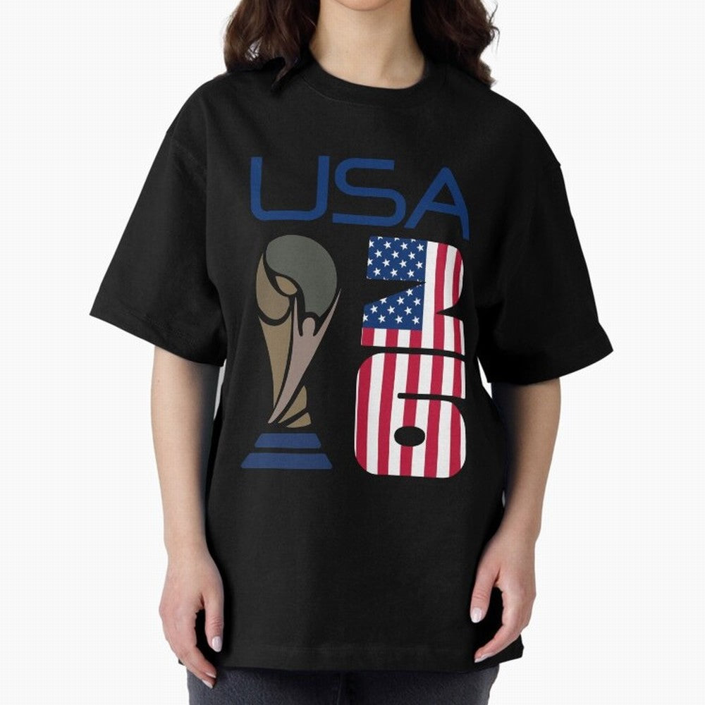 USA 2026 Soccer World Cup Trophy American Flag Design Classic T-Shirt Celebrate Football Heritage in FIFA World Cup 2026 Spirit, Celebrating Portugal, Messi, Neymar and Mbappe, Match Day Excitement, Supporter Culture, Golden Goals and Global