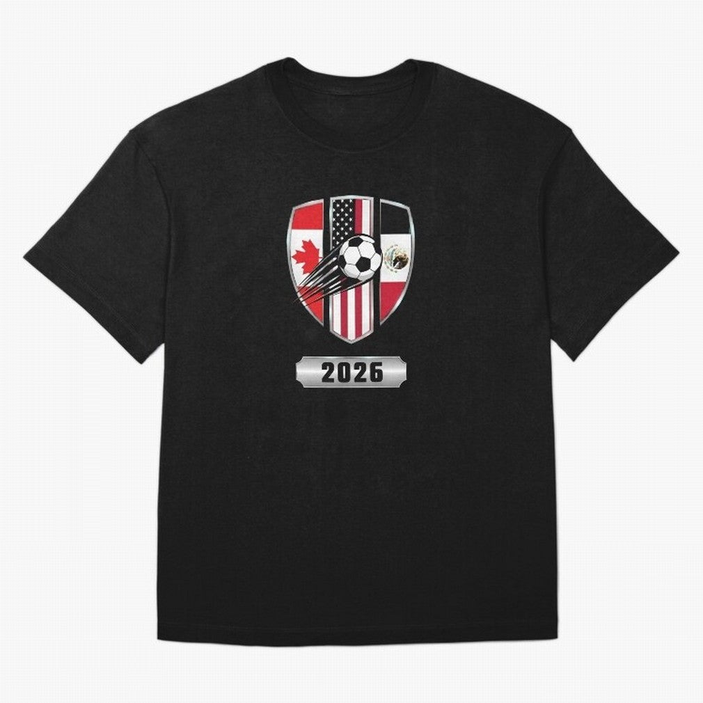 North United America Shield 2026 Cup T-Shirt_82794382 Classic T-Shirt Bring International Match Energy to Global Football Passion for FIFA World Cup 2026 Group Stage, Driven by Neymar, Haaland and Cristiano Ronaldo, Germany, Tournament Hype,