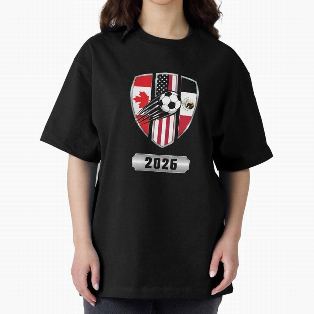 North United America Shield 2026 Cup T-Shirt_82794382 Classic T-Shirt Bring Legendary Rivalry Energy to Match Day Hype around FIFA World Cup 2026, Cristiano Ronaldo, England and Germany, Champion Mindset, Group Stage Buzz, Knockout Tension and