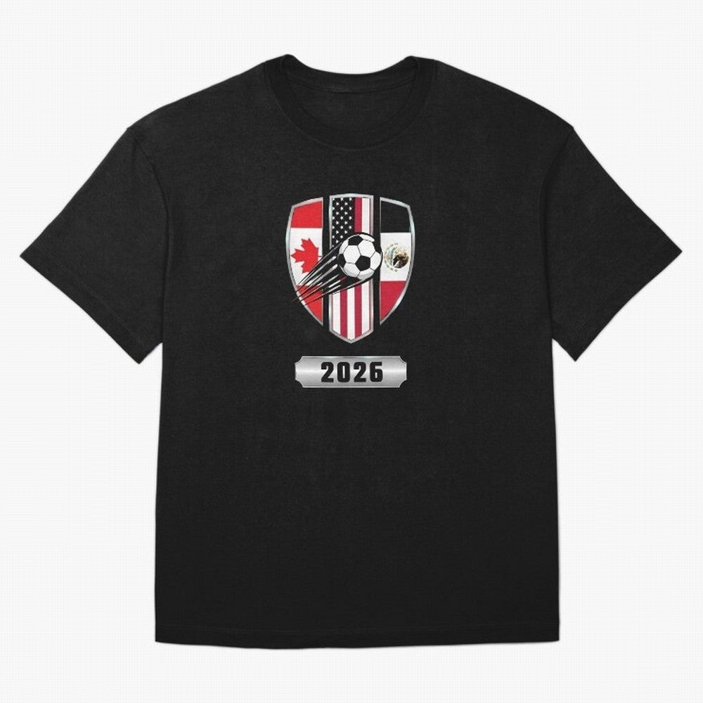 North United America Shield 2026 Cup T-Shirt_82794382 Classic T-Shirt Bring Legendary Rivalry Energy to Match Day Hype around FIFA World Cup 2026, Cristiano Ronaldo, England and Germany, Champion Mindset, Group Stage Buzz, Knockout Tension and