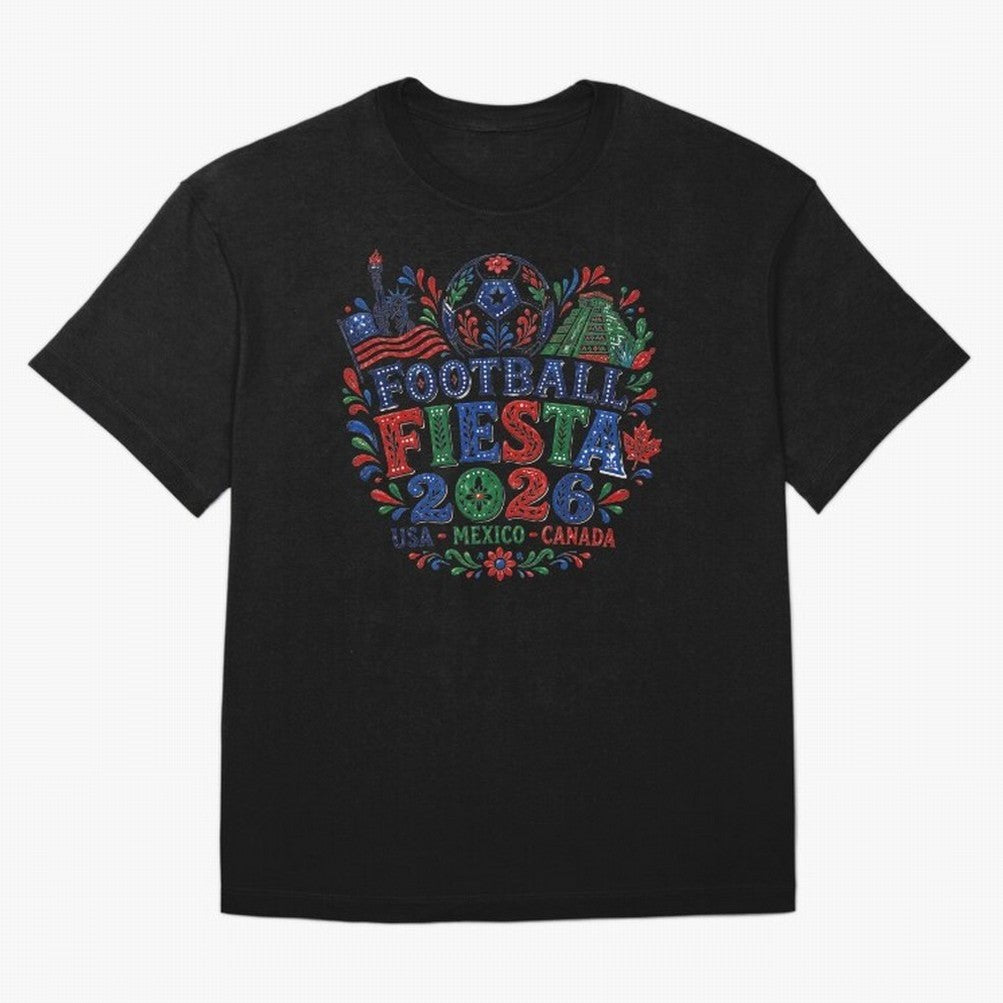 Football Fiesta 2026 USA Mexico Canada Soccer Art Classic T-Shirt Wear the Spirit of FIFA World Cup 2026 Capturing Neymar, Haaland and Cristiano Ronaldo, Portugal, Spain and Germany Energy, Vintage Soccer Flavor, Modern Football Stars, National