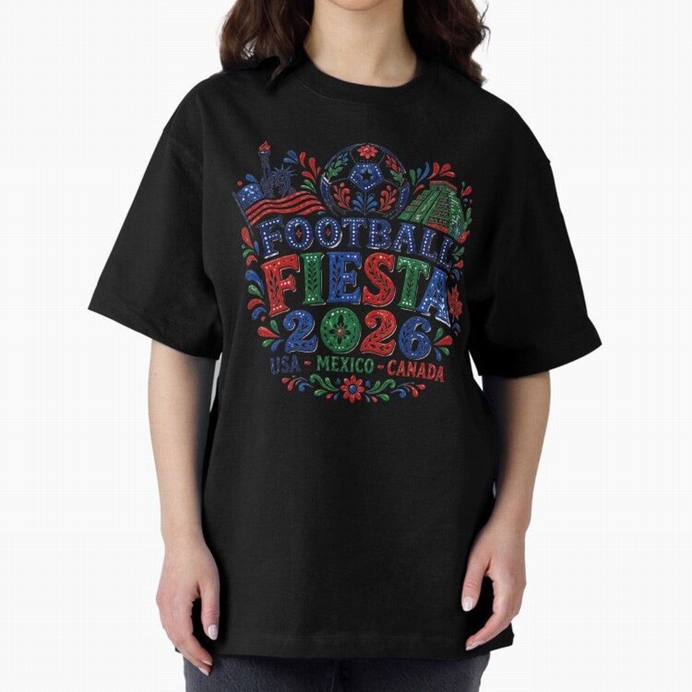 Football Fiesta 2026 USA Mexico Canada Soccer Art Classic T-Shirt Wear the Spirit of FIFA World Cup 2026 Capturing Neymar, Haaland and Cristiano Ronaldo, Portugal, Spain and Germany Energy, Vintage Soccer Flavor, Modern Football Stars, National